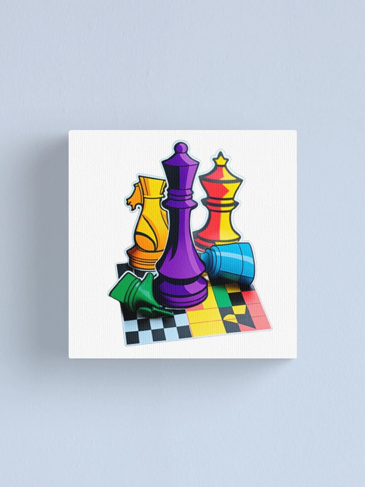 colorful chess pieces Art Print by Simple but Splendid