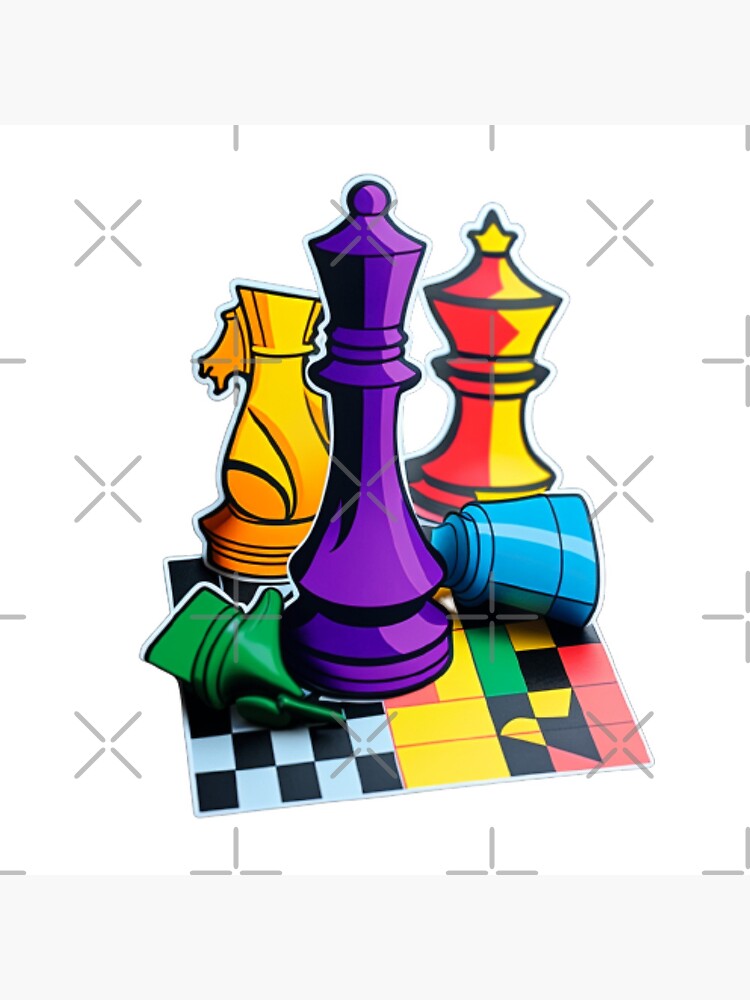 colorful chess pieces Art Print by Simple but Splendid