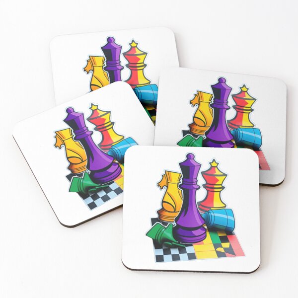 Artikelvorschau, Bunte trendige Schachfiguren entworfen und verkauft von chessmate.