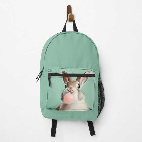 Item preview, Chew on This: Easter Bunny Enjoying a Gum on Pastel Green Background designed and sold by EmeraldeaArt.
