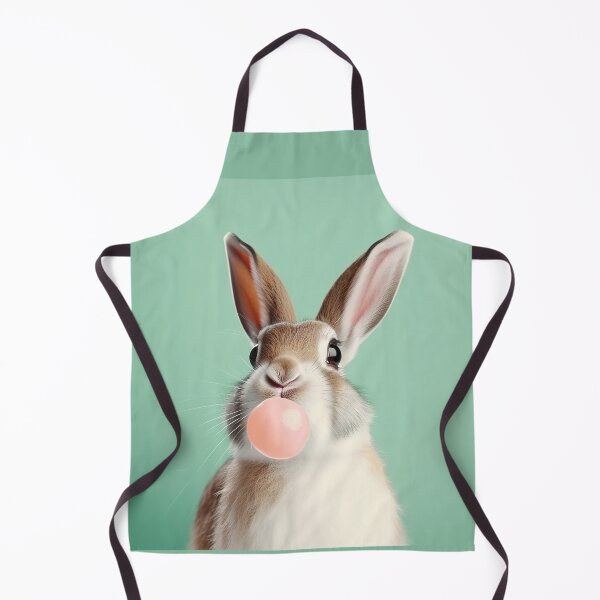 Item preview, Chew on This: Easter Bunny Enjoying a Gum on Pastel Green Background designed and sold by EmeraldeaArt.