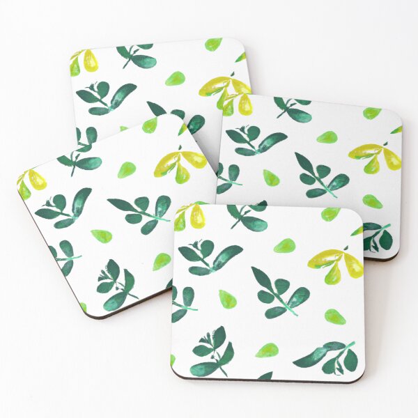 Item preview, Green Leaves Pattern - Solid Watercolor designed and sold by The Iconic Minimalist.