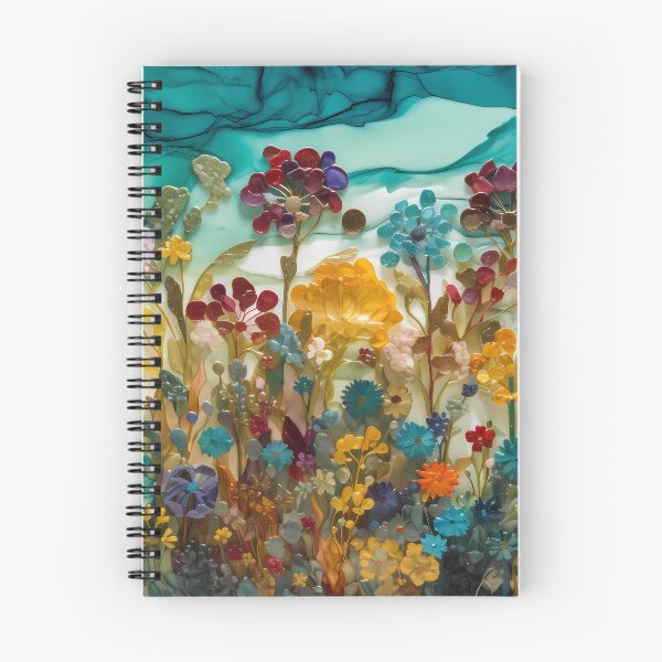 Item preview, Modern Landscape: Enamel Flowers and Leaves : Alcohol Ink designed and sold by MTJ-Mushrooms.