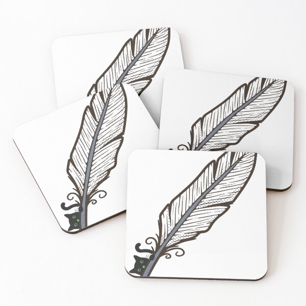Item preview, Feather Midnight Cat designed and sold by AngelicMisfits.