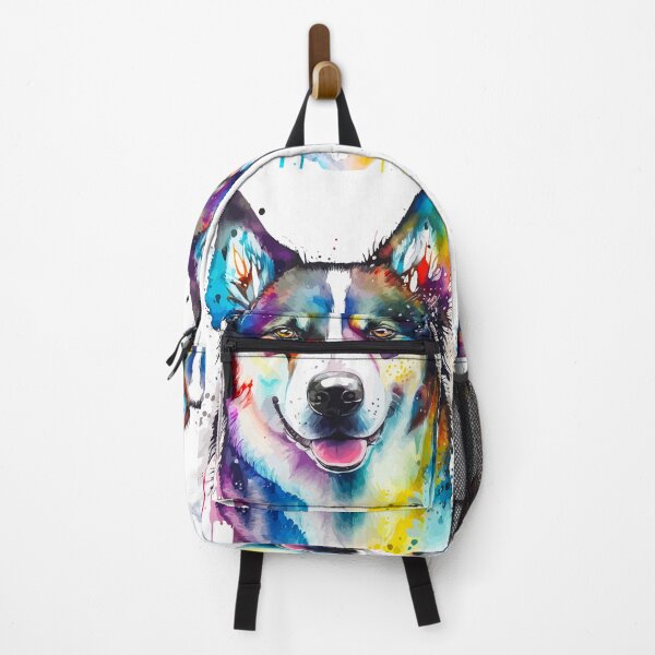 Item preview, Siberian Rusky Colorful Dog Watercolor designed and sold by delroy66.
