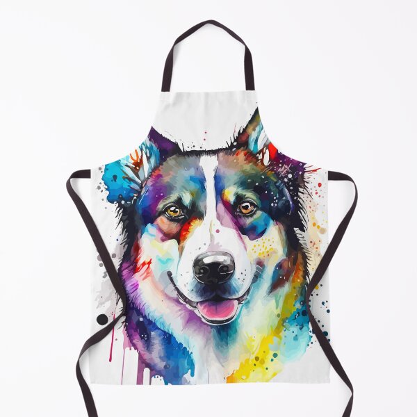 Item preview, Siberian Rusky Colorful Dog Watercolor designed and sold by delroy66.