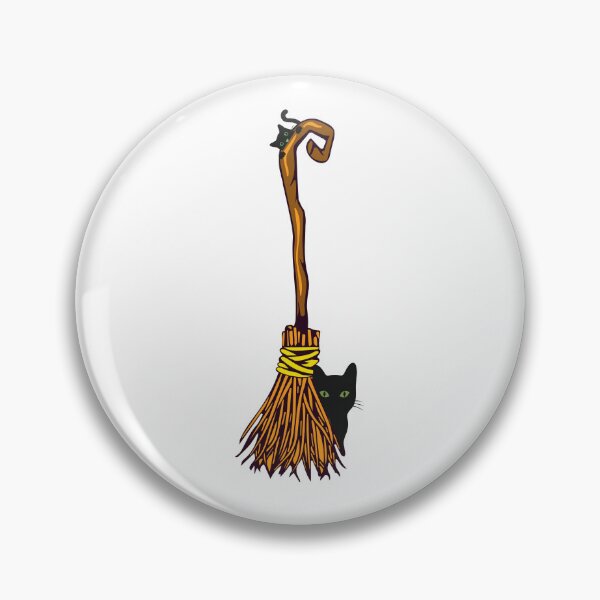 Item preview, Witches Broom Midnight Cat 2 designed and sold by AngelicMisfits.