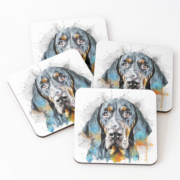 Item preview, Bluetick CoonHound Colour Splash designed and sold by HookedOnDogz.
