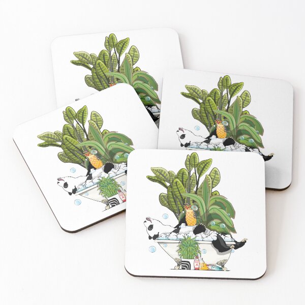Artikelvorschau, Panda Bear relaxing in Bathtub, funny bear bathroom art entworfen und verkauft von Wyattdesign.