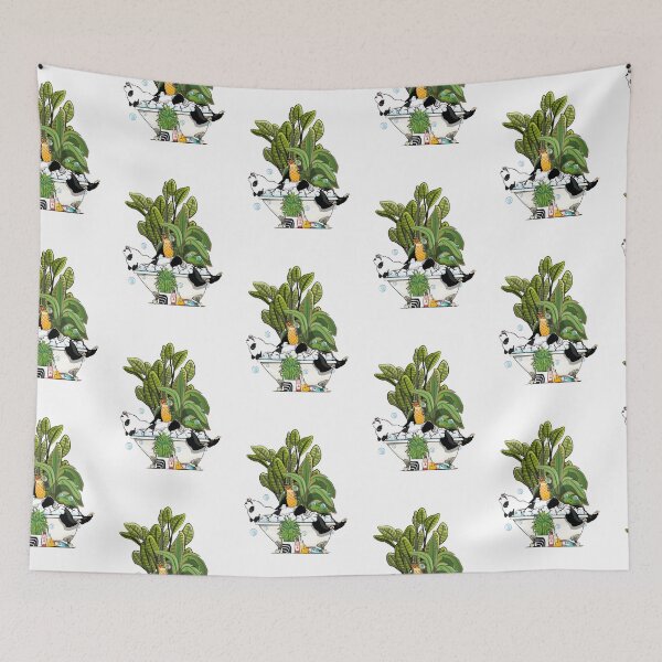 Item preview, Panda Bear relaxing in Bathtub, funny bear bathroom art designed and sold by Wyattdesign.