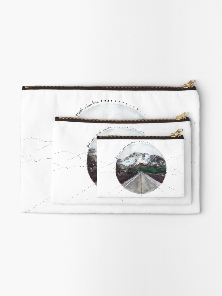 Alternate view of find your great adventure Zipper Pouch