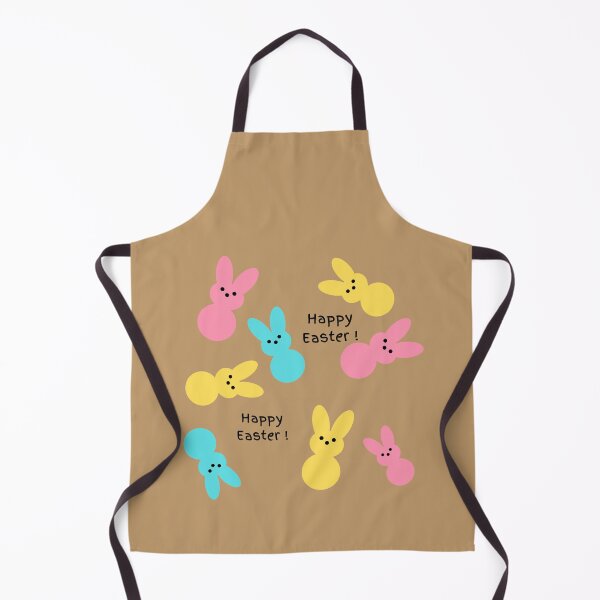 Item preview, Easter Bunny Apron Pink Blue Yellow designed and sold by SicSticks.