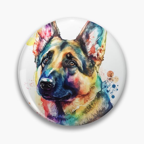 Item preview, German Shepherd Dog Colorful Watercolor designed and sold by delroy66.