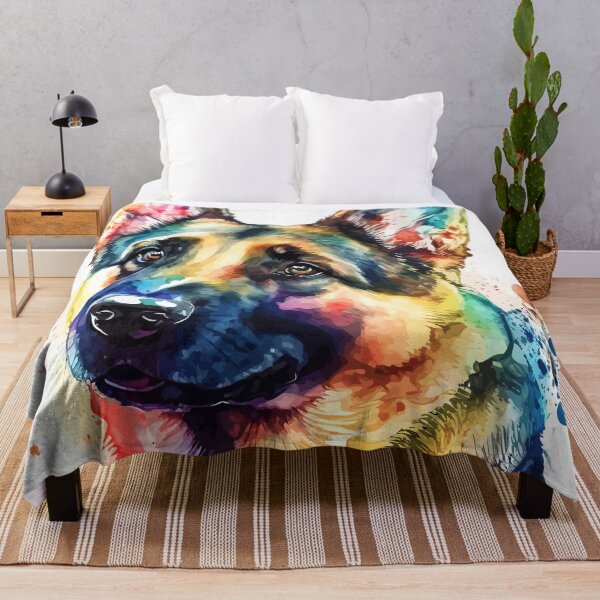 Item preview, German Shepherd Dog Colorful Watercolor designed and sold by delroy66.