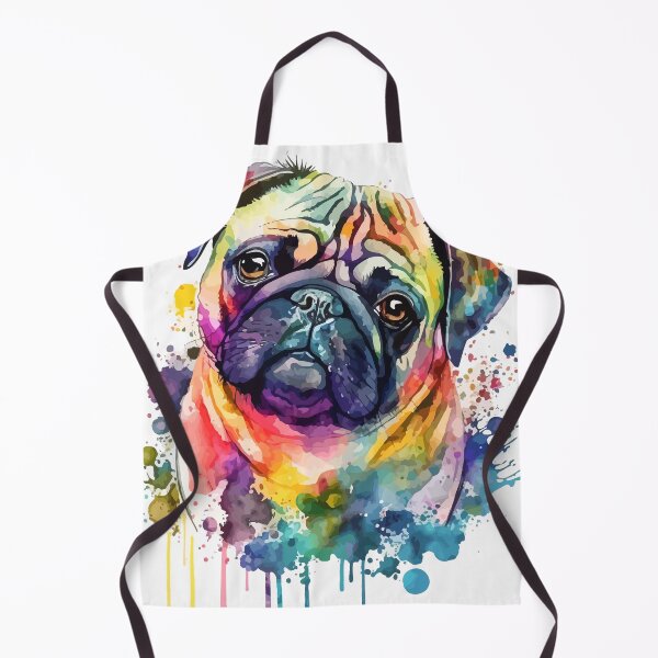 Item preview, Pug Dog Colorful Watercolor designed and sold by delroy66.