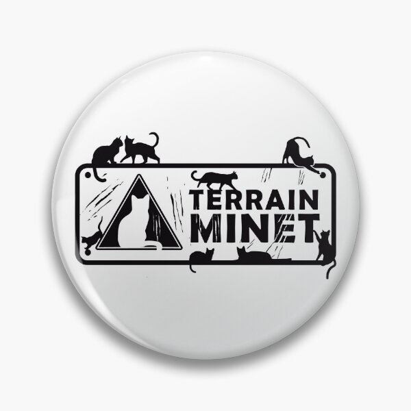 Aperçu de l'œuvre Terrain Minet - NOIR PANNEAU ATTENTION TRAVAUX - terrain miné créée et vendue par KokoBlacsquare.
