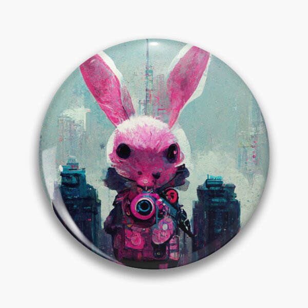 Item preview, Cyborg pink rabbit  designed and sold by SpectrumBunny.