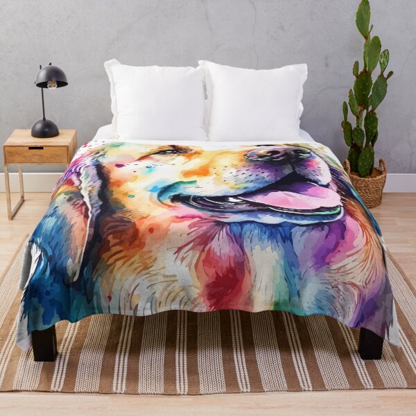 Item preview, Golden Dog Colorful Watercolor designed and sold by delroy66.