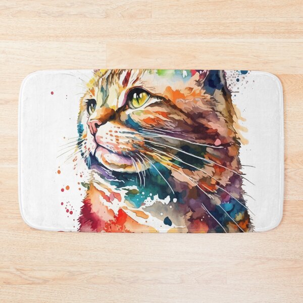 Item preview, Colorful Cat Watercolor designed and sold by delroy66.