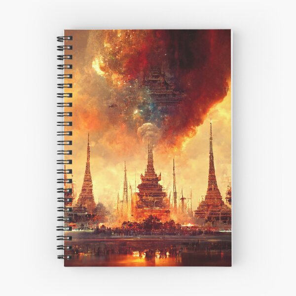 Item preview, Temple Thailand on fire designed and sold by SpectrumBunny.