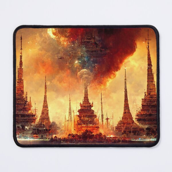 Item preview, Temple Thailand on fire designed and sold by SpectrumBunny.