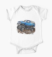 Mud Truck Mega Blue Bogging One Piece - Short Sleeve