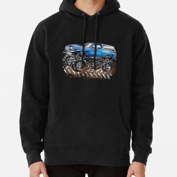 Mega Mud Truck USA Grunge Gray Slusher Pullover Hoodie for Sale by offroadstyles Redbubble