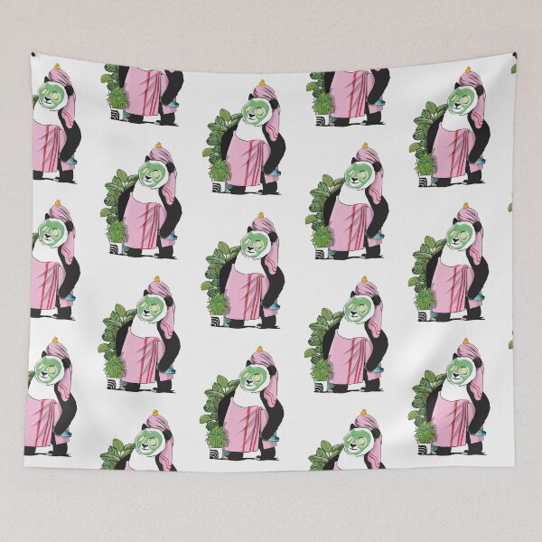 Artikelvorschau, Panda Bear in Bathroom, funny bear bathroom art entworfen und verkauft von Wyattdesign.