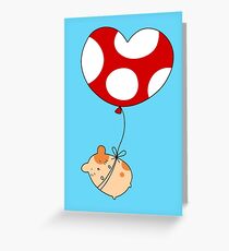 Heart Balloon Hamster Greeting Card