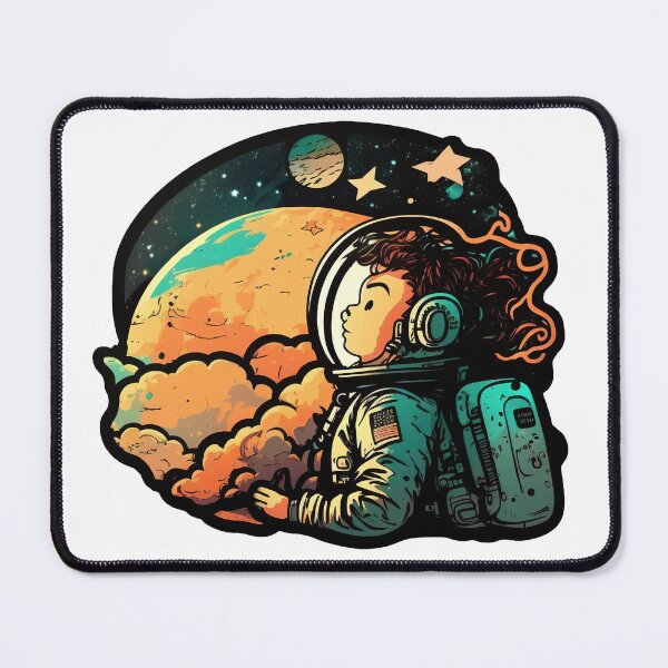 Item preview, Blast off with our unique cartoon style Astronous sticker. designed and sold by Dontobiasshop.