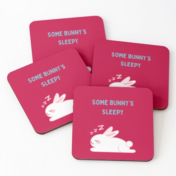 Item preview, Happy Easter Celebration ‘Some bunny’s sleepy’, cute Easter white rabbit quote designed and sold by haRexia.