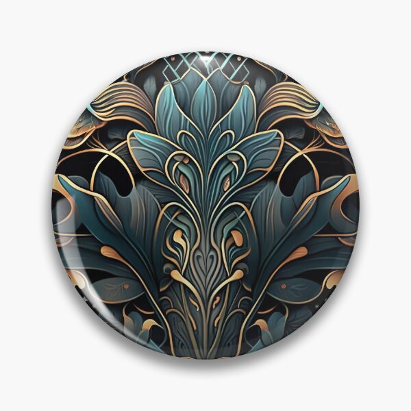 Item preview, Futuristic Art Nouveau Floral Patterns designed and sold by artyficial-.