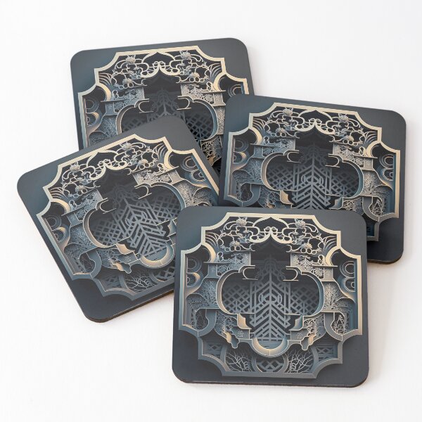 Item preview, Futuristic Intricate Chinese Lattice Design designed and sold by artyficial-.