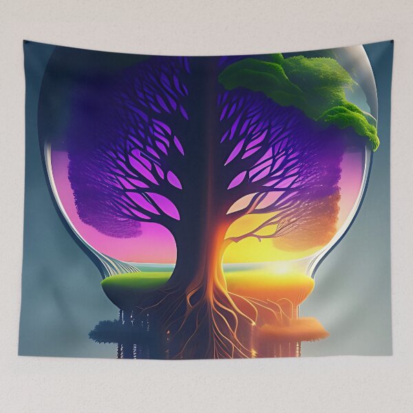 Item preview, Futuristic tree t shirts  designed and sold by Print-and-Prose.