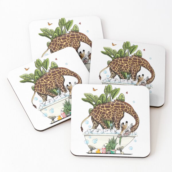 Item preview, Giraffe in Bath, Bathroom, funny bathroom art designed and sold by Wyattdesign.
