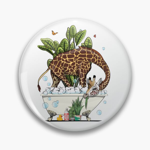 Artikelvorschau, Giraffe in Bath, Bathroom, funny bathroom art entworfen und verkauft von Wyattdesign.