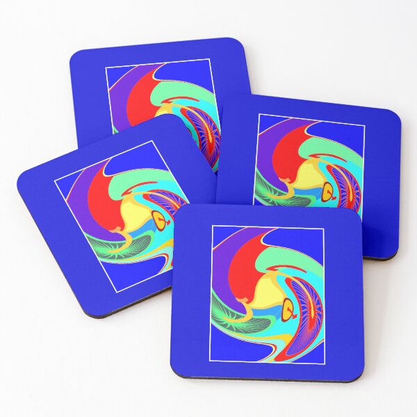Item preview,  BICYCLE : Colorful Abstract Psychedelic Whimsical Modern Art Print designed and sold by posterbobs.