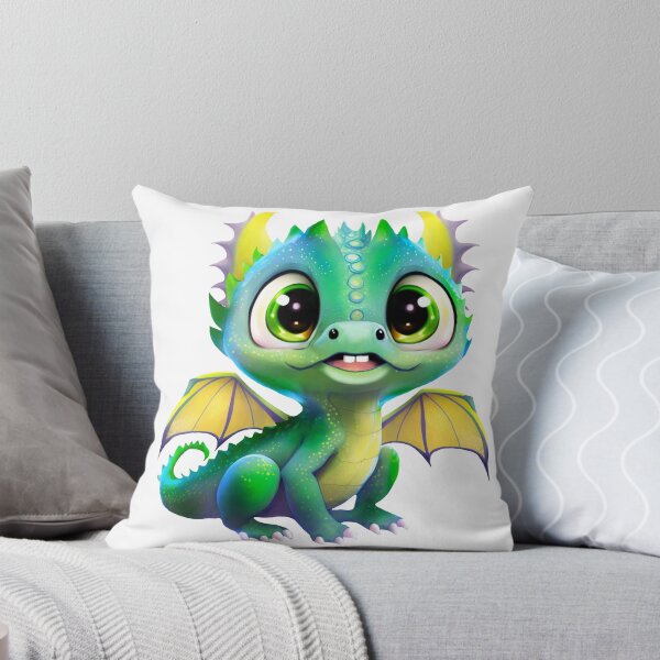 Artikelvorschau, Super süßer kleiner Baby-Drache in Grün und Gold entworfen und verkauft von adlydesigns.