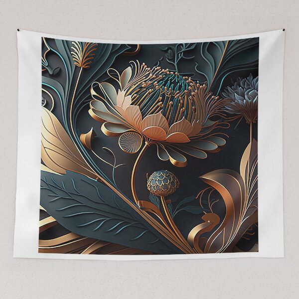 Item preview, Futuristic Intricately Detailed Floral Patterns designed and sold by artyficial-.