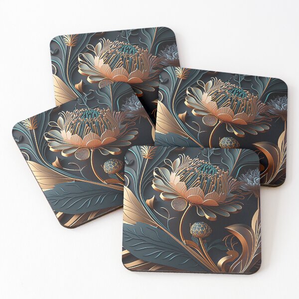 Item preview, Futuristic Intricately Detailed Floral Patterns designed and sold by artyficial-.