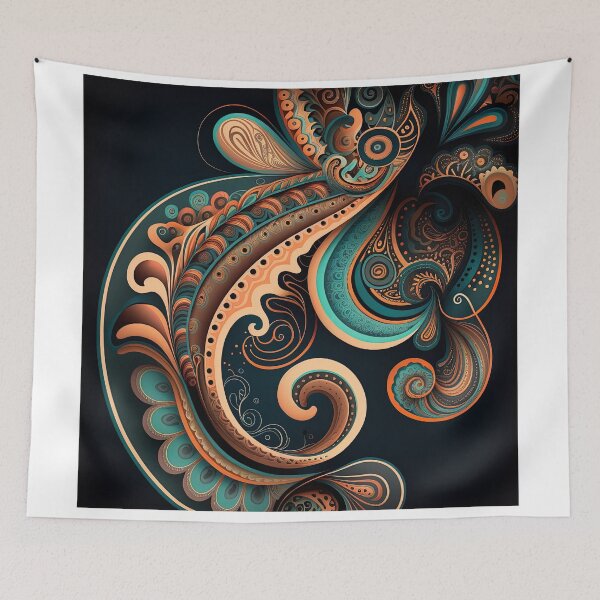 Item preview, futuristic Paisley pattern designed and sold by artyficial-.