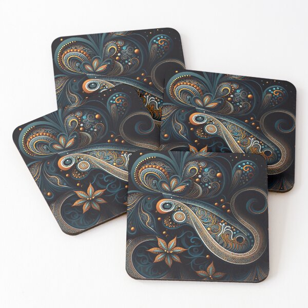 Item preview, futuristic Paisley patterns designed and sold by artyficial-.