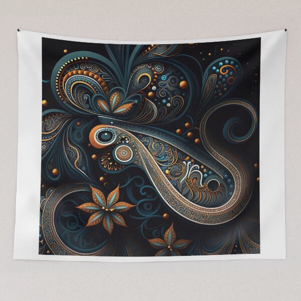 Item preview, futuristic Paisley patterns designed and sold by artyficial-.