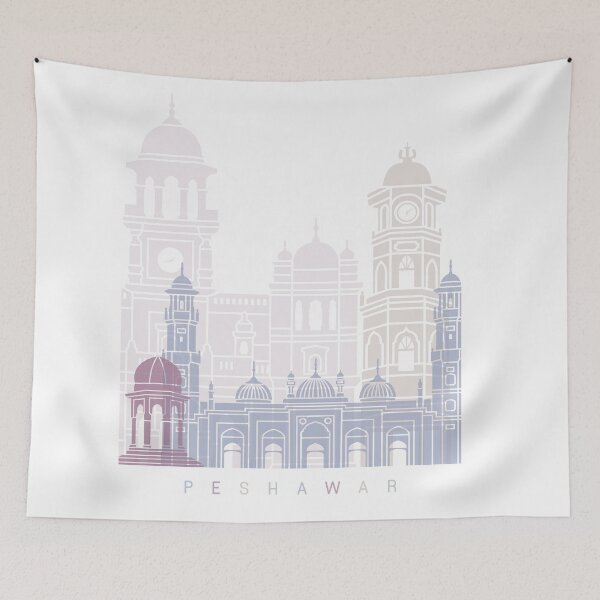 Item preview, PESHAWAR SKYLINE POSTER PASTEL designed and sold by paulrommer.