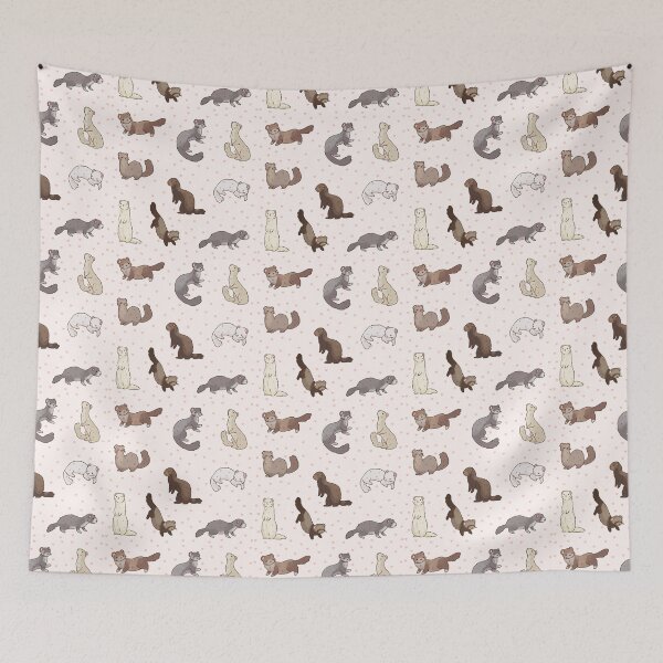 Item preview, Cute cartoon Ferrets illustration pack  designed and sold by Yarafantasyart.