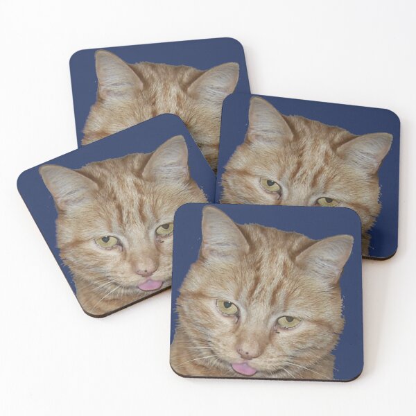 Item preview, Ginger Sassy Cat Face Sunny with tongue out. :) designed and sold by DianeBP.