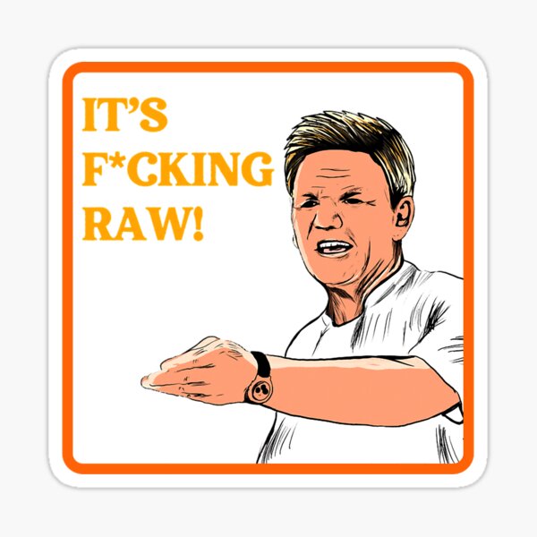 gordon ramsay with a massive knife Sticker for Sale by lsindhi21