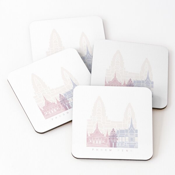 Item preview, PHNOM PENH SKYLINE POSTER PASTEL designed and sold by paulrommer.