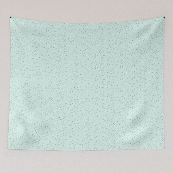 Item preview, Rainbow Sprinkles on light mint - repeat pattern designed and sold by HazelFisher.