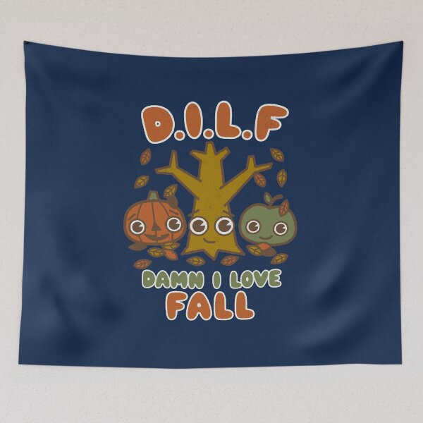 Item preview, Damn I Love Fall, DILF, Autumn season pun dad jokes designed and sold by WeirdPunderful.